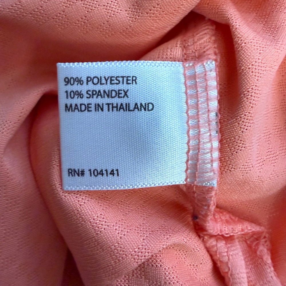 Lady Hagen Women Coral Orange Sleeveless Golf Polo Tank Shirt Hydro-Dri Size L - Picture 5 of 6